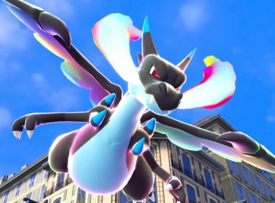 pokemon legends z a mega charizard x swoop in pose 1